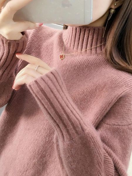 

women's sweaters cmaz 2021 autumn winte sweater women knitted pullover korean style cardigan soft warm pull thick outwear, White;black