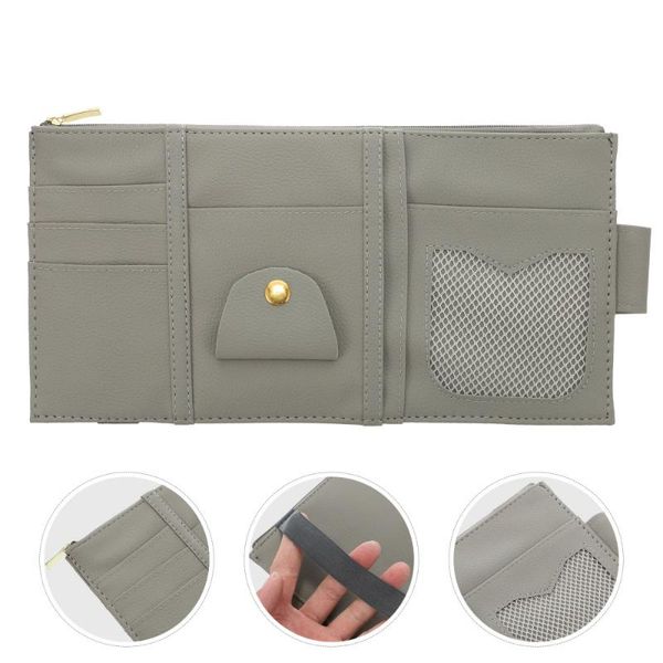 

storage bags 1pc car sun visor certificate bag holder vehicle pouch