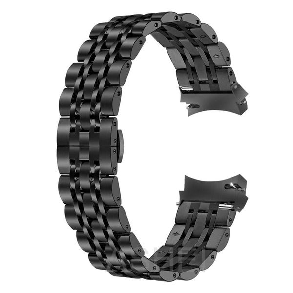 

watch bands for samsung galaxy 4 calssic 46mm 42mm band no gaps strap 44mm 40mm stainless steel curved end wrist, Black;brown