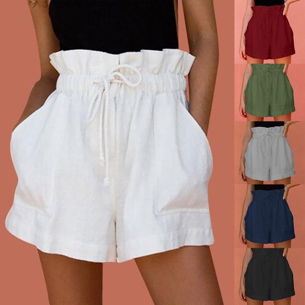 

women's shorts women summer fashion loose style solid color wide leg short office lady casual harajuku sport fitness, White;black
