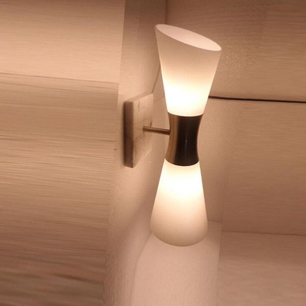 

wall lamp modern lighting double head bedside glass lamps fixture led