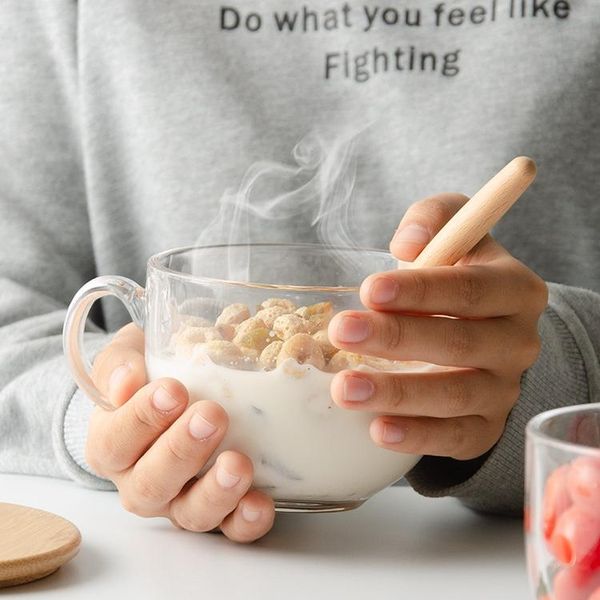

breakfast milk glass cup with handle drink juice kawaii mug wine drinkware cocktail bowl tazza kitchen accessories glasses