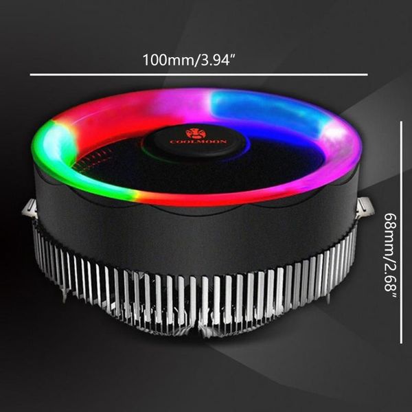 

rgb 3 pin cooling fan heatsink computer pc cpu cooler radiator lga drop fans & coolings
