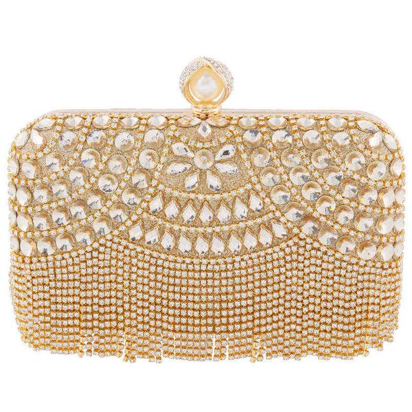 

2021 evening bag women's hand diamond inlaid banquet versatile hand ess dinner