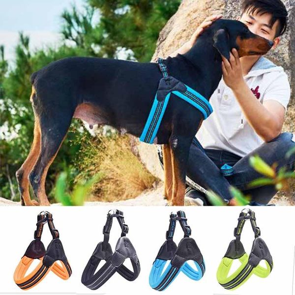 

dog collars & leashes xs-l harness for small dogs reflective puppy nylon k9 harnesses vest large pet products