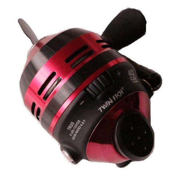 

+ 1 bb 4.3:1 red aluminum spin cast fishing reels metal tr25 baitcasting