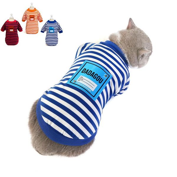

dog apparel summer clothes fat pug clothing for small medium dogs vest shirt striped costume puppy chihuahua pet ropa perro