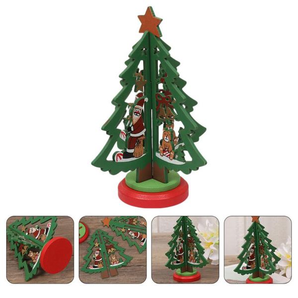 

christmas decorations 1pc wooden mini xmas tree diy deskdecor scene layout ornament