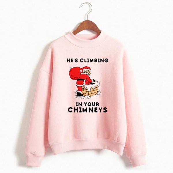 

women's hoodies & sweatshirts women print christmas clothes autumn pink sweatshirt harajuku the black friday funny santa claus graphic