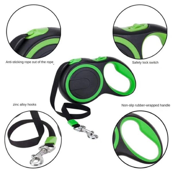 

dog lash nylon automatic retractable leash for pets collars & leashes