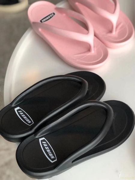 

slippers summer flat slides women men casual beach shoes eva soft non-slip bathroom home women's sandals, Black