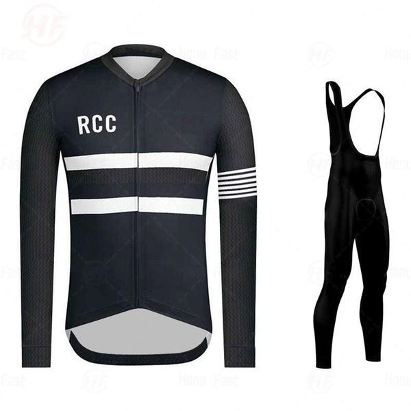 

racing sets raphaful jersey set men cycling clothing long sleeve race uniform mtb pro team rcc 2021 spring autumn suit maillot ropa ciclismo, Black;blue