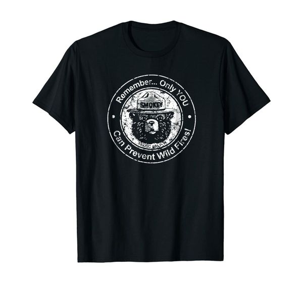 

smokey bear only you can prevent - seal t-shirt m-5xl, White;black