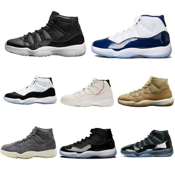 

men's university 11s basketball shoes fire red 4 outdoor breeding 11s low gamma legend blue 4s concord space jam celebration cold gray