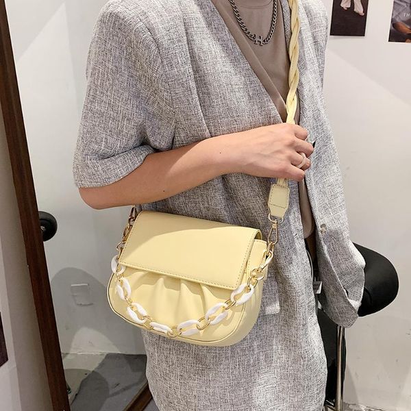

evening bags small pu leather women's shoulder bag crossbody female solid color handbag versatile youth ladies flaps white black yellow