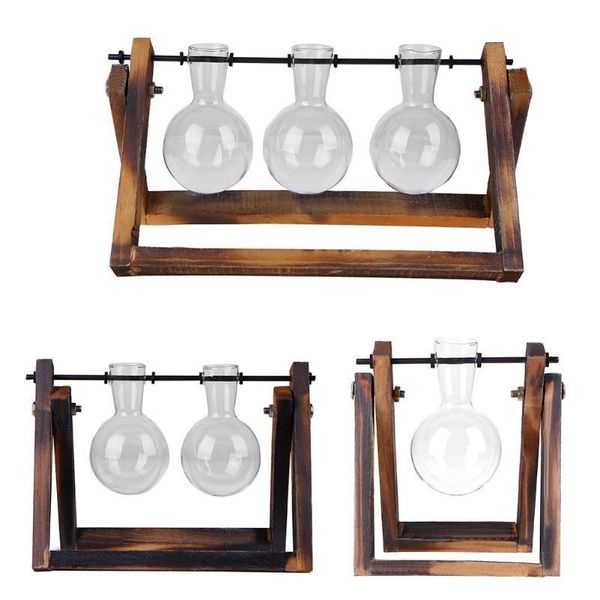 

vases glass vase tablehydroponics plant bonsai flower pot with wooden tray