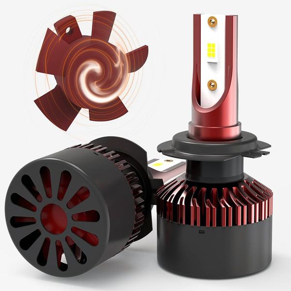 

car headlights led h1 h3 h4 h7 h8 h9 h11 9005 9006 9012 super bright far and near integrated strong light bulb 60w 12v 6000k