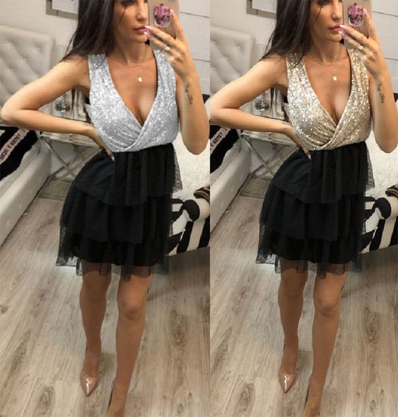 

women's dresses glittering multi layer mesh princess skirt, Black;gray
