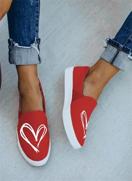

2021 canvas shoes women spring new cute heart-shaped glitter sequins ladies daily casual sneakers 35-43 large-size female loafer