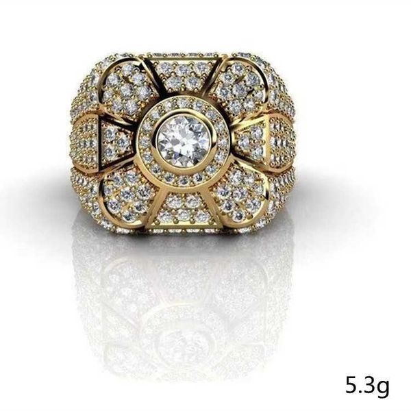 

dorvey chang sells micro inlaid diamond full creative business temperament luxury men's rings and popular accessories, Golden;silver