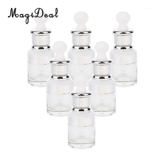 

6x travel glass pipette eye dropper bottles 20ml 30ml 50ml storage & jars