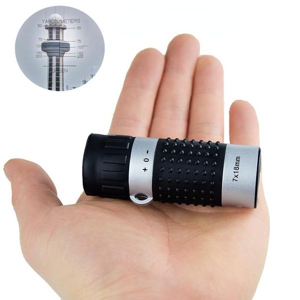 

telescope & binoculars 7x18 pocket monoculars outdoor viewing portable mini high power hd travel fishing range measurement with scale