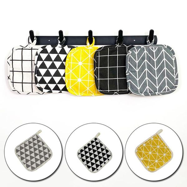 

mats & pads nordic style placemat cotton linen dining table mat disc round bowl coasters insulation slip-resistant pad