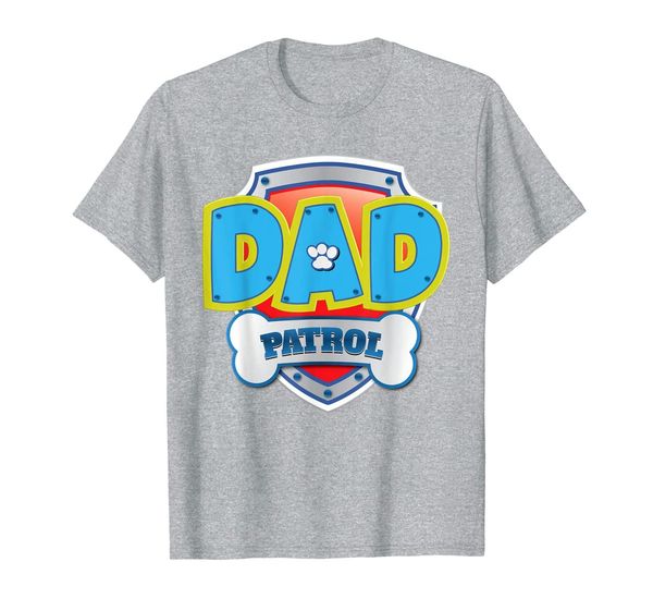 

funny dad patrol dog gift birthday party t-shirt, White;black