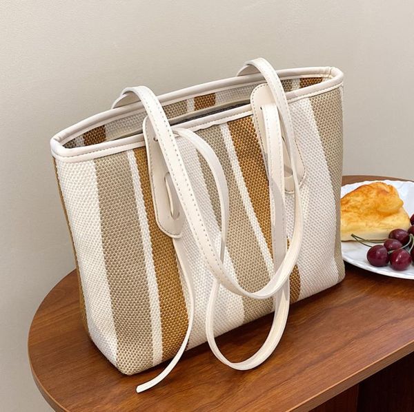 

evening bags large-capacity bags, women's leisure, all-match2021 trendy fashion ladies canvas bag shoulder commuter portable tote