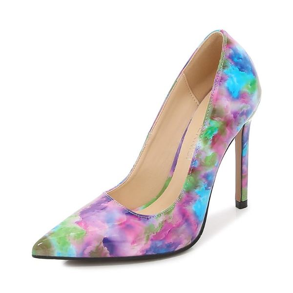 

dress shoes plus:35-45 46 women party stiletto colourful woman 11cm thin heels pumps pointed toe zapatos mujer ladies, Black
