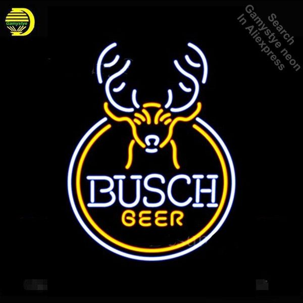 

other lighting bulbs & tubes busch deer beer neon sign bulb real glass tube lights recreation club pub iconic advertise personalized lamp