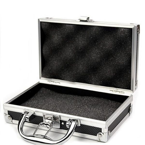 

tool organizers black+silver box aluminium alloy storage case portable travel luggage organizer safety