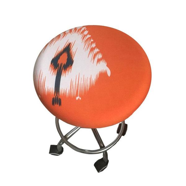 

solid color round chair cover bar stool elastic seat home slipcover covers