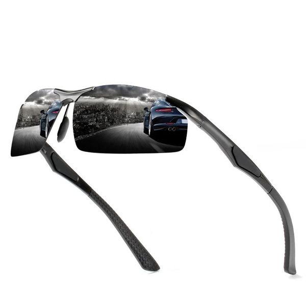 

sunglasses sc fashion aluminum magnesium men's hd polarized sun glasses driving fishing sports eyewear lentes de sol mujer, White;black