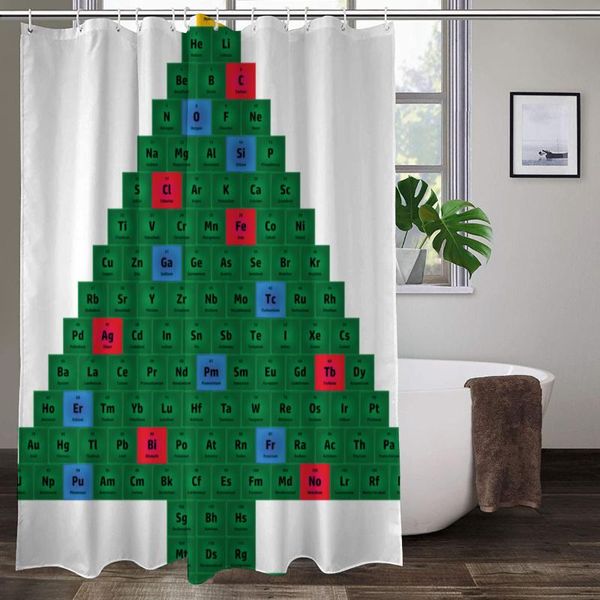 

digital printing waterproof shower curtain bathroom products periodic table of elements form curtains