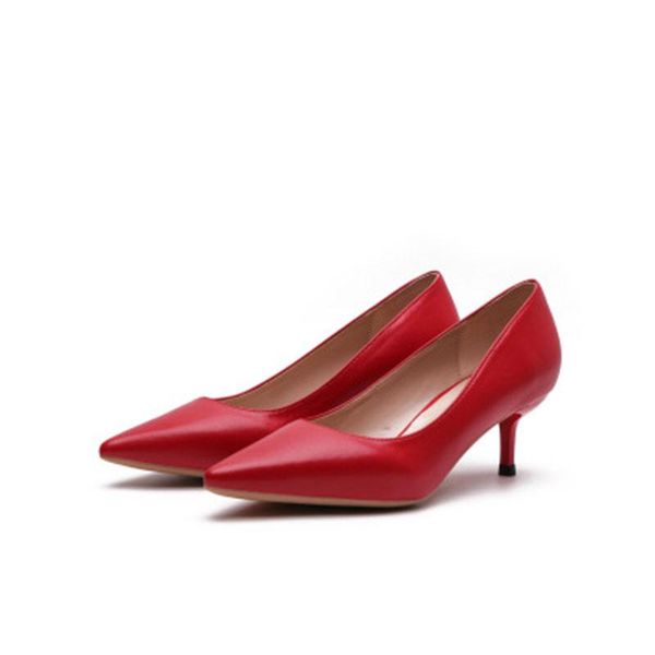 

women shoes elegant high heels pumps wedding party design pointed toe work dress, Black