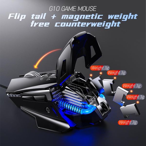 

mice 2021 g10 gaming mechanical wired mouse macro programming pressure gun glowing computer accessories amazon wholesale