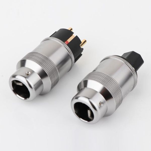 

smart power plugs pair hi-end krell gold plated eu plug iec audio connector hifi ac cord for audiophile diy mains cable