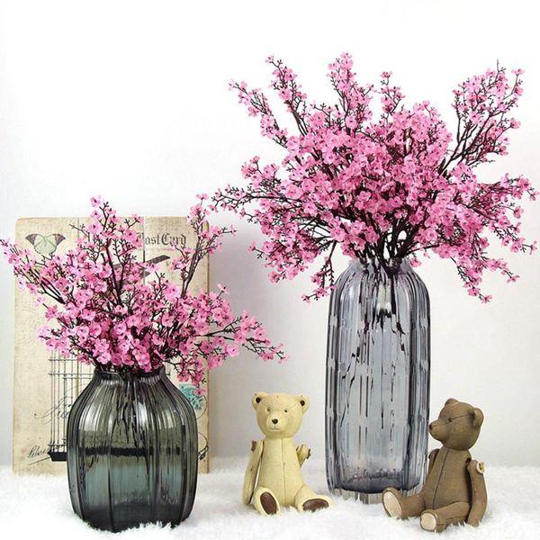 

decorative flowers & wreaths cherry blossoms artificial baby's breath gypsophila fake diy wedding decoration home bouquet faux branch