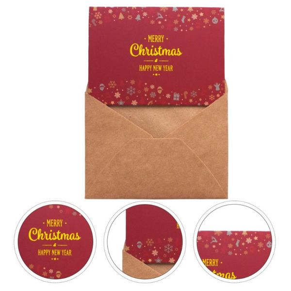 

greeting cards 12 pcs retro christmas printed merry blessing creative gift