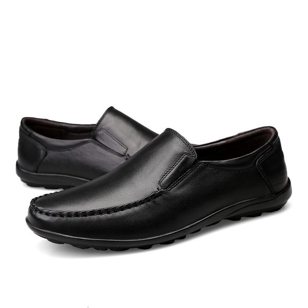 

dress shoes hand-made shoes in legitimate male leather, casual moccasins branded on peas, black for business 28 rj9p