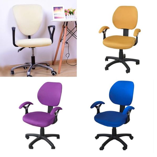 

chair covers computer office pure color universal rotating cover decor