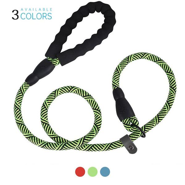 

dog collars & leashes non-slip pet leash strong nylon padded training lead heavy duty durable for medium large dogs correa perro