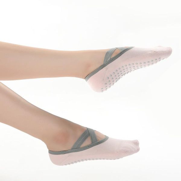 

sports socks women professional yoga low cut soft anti slip bottom workout pilates grip sock dance slippers fitness ballet, Black