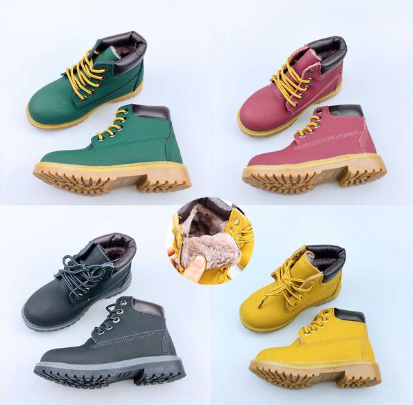 

kids premium high-inch waterproof outdoor boots with fur medium blue sports shoes black wheat nubuck warm premium usa youth toddler high cut