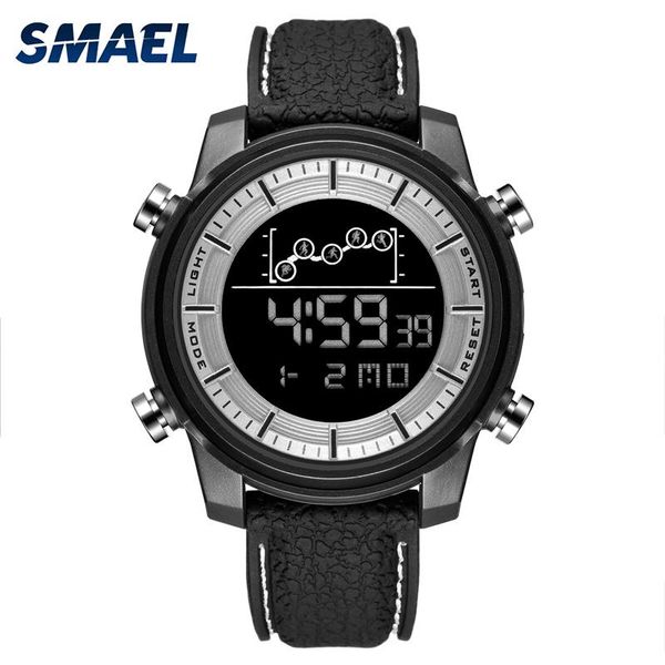 

wristwatches smael men's watches sports watch multifunction waterproof women men digital led military male clock relogio masculino, Slivery;brown