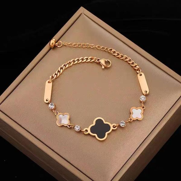 

link, chain rose ins classical bracelet for women, Black