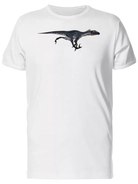 

running utahraptor. men's tee -image by shutterstock, White;black