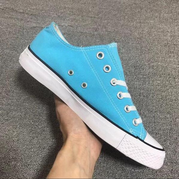 

low/high canvas shoes women's men's 15 color laced up casual shoes, Black