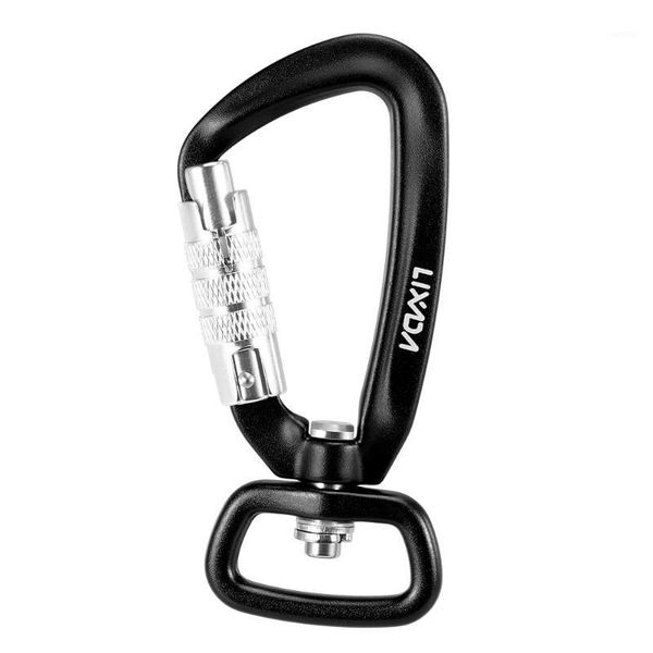 

lixada swivel carabiner clip 360Â° rotatable spinner auto locking rotational hammock hanging leash hook cords, slings and webbing1